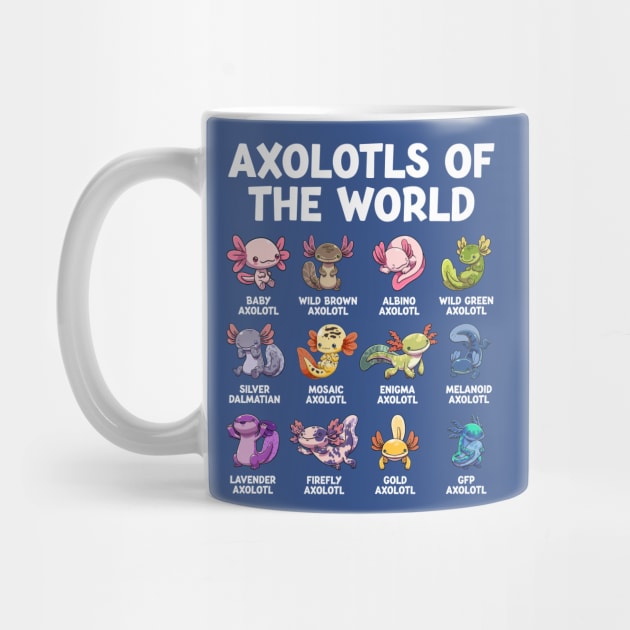 Axolotls of the World by GoshWow 